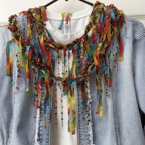 Colorful Silk Ribbon Scarf